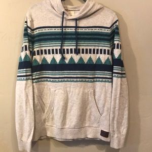 Hollister patterned hooded sweater